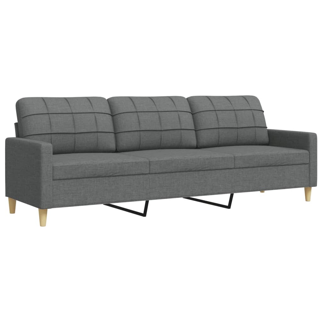3-Sitzer-Sofa Dunkelgrau 210 cm Stoff