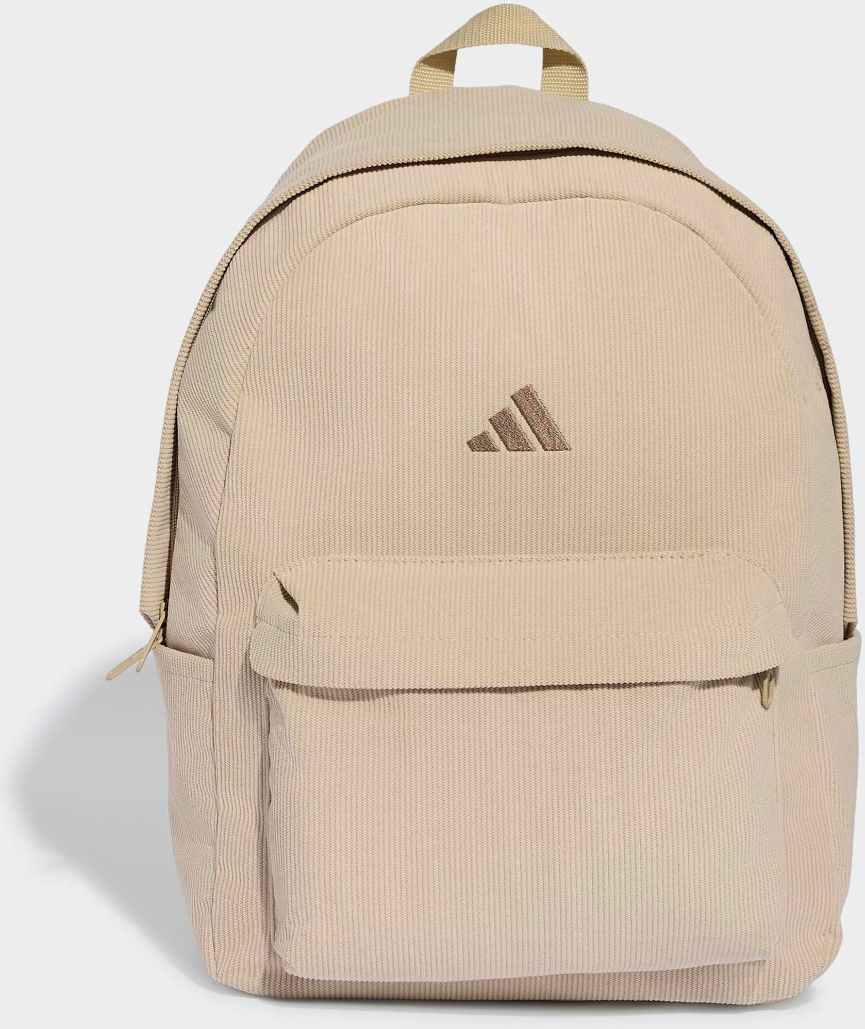 Rucksack ADIDAS PERFORMANCE "ESSENTIALS MATERIAL", beige (khaki three, khaki six), Rucksäcke, Obermaterial: 100% Polyester, Rucksack khaki three, khaki six Einheitsgröße