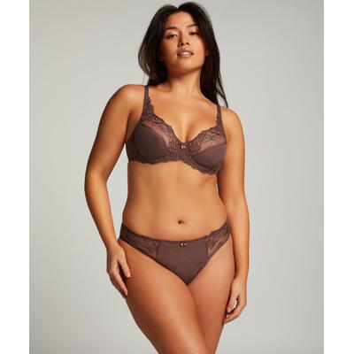 Slip HUNKEMÖLLER "Diva knickers", Damen, Gr. S, braun, 76% Polyamid, 16% Elasthan, 8% Polyester, Unterhosen Slip