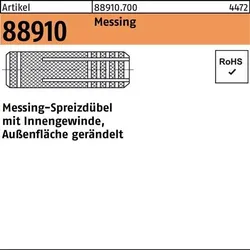 Spreizdübel R 88910 IG M6/8x 23 Messing gerändelt 100 Stück