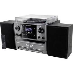 soundmaster MCD5600SW Stereoanlage Plattenspieler, DAB+, UKW, Bluetooth®, CD, Kassette, USB, 2 x 5 W Schwarz