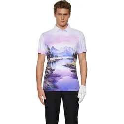 J. LINDEBERG Polo Samuel Print, bunt