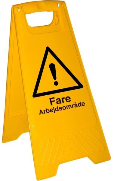Denfoil Fare Arbejdsområde Skilt, Plast, 600x300 Mm