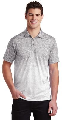 Sport-Tek ST671 Ombre Heather Polo Shirt in white size 4XL   Polyester
