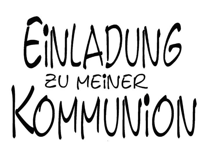 Rayher Holz-Stempel Einladung zur Kommunion 5 × 7 cm