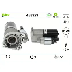 Starter VALEO 458929 für Skoda Seat Fabia I Combi Ibiza III Cordoba