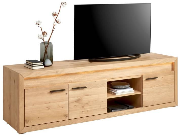 Linea Natura TV-Lowboard CLEVELAND, wildeiche, Teilmassiv