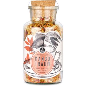 ANKERKRAUT Tee Mangotraum, im Korkglas, Früchtetee, loser Tee, 150 g