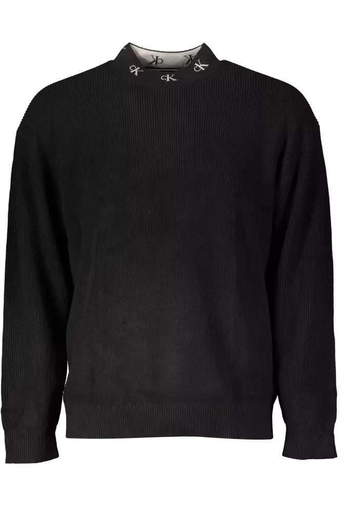 Geribbelde Gebreide Crewneck Trui