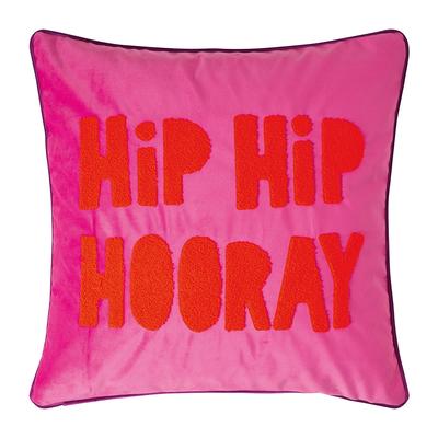 Dekokissen PAD "LETTERS, Kissenhülle, Made in Europa", pink (hot pink, bestickt), B:45cm L:45cm, Polyester, Dekokissen_Sitzkissen_Kissenhüllen, mit Schriftzug, verschiedene Größen, voller Energie und Individualität