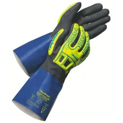 Uvex HexArmor rubiflex S XG35BI Chemikalienschutzhandschuh  blau/schwarz 8 - 6070908 - blau/schwarz