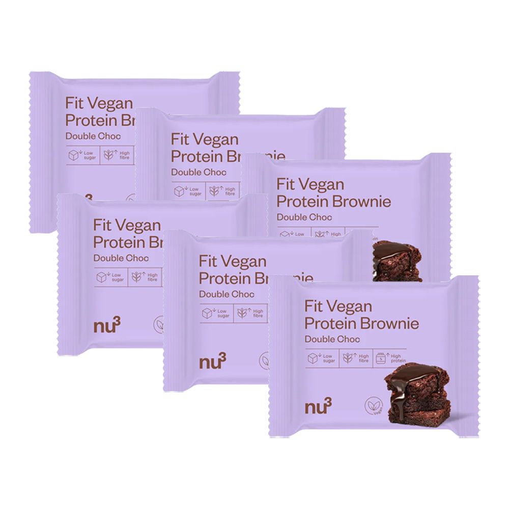 nu3 Fit Vegan Protein Brownie 6er-Pack 6x50 g Riegel