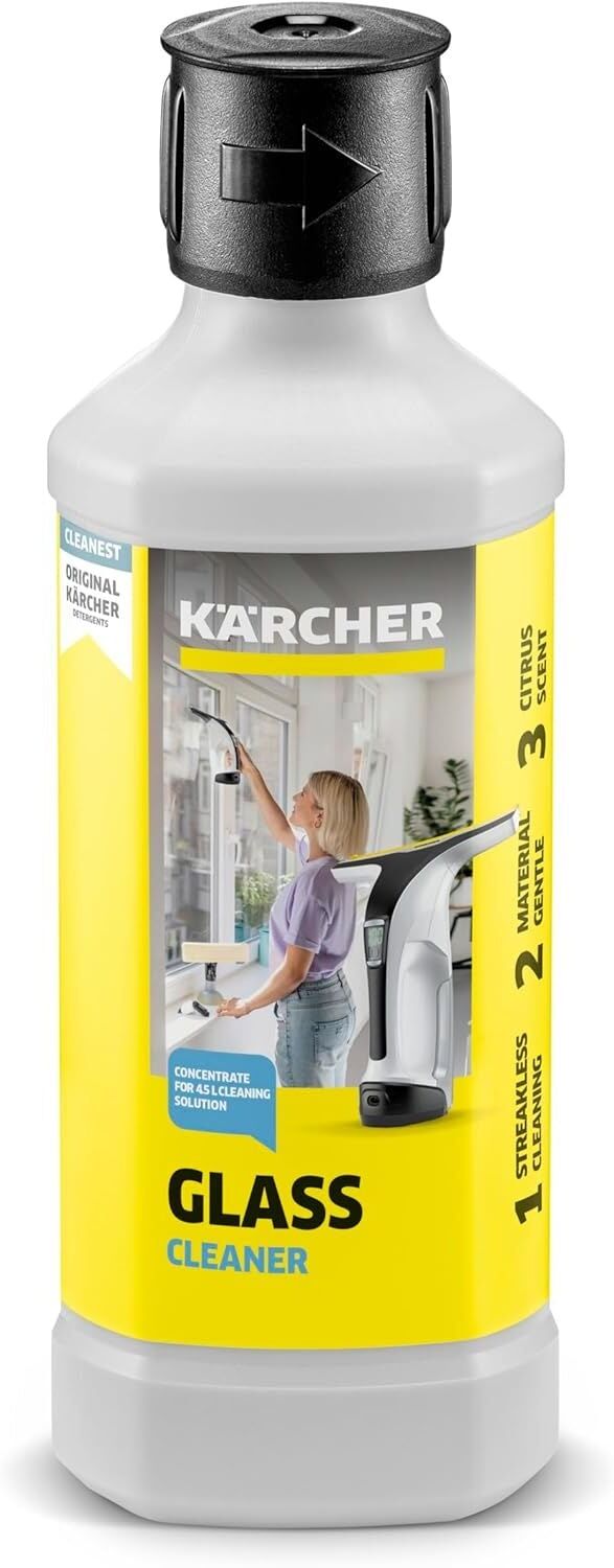 KARCHER Kärcher Window Cleaner Concentrate RM 500 – 500 ml Concentrate for Streak‑Free Cleaning of Windows, Glass, Mirrors & Shower Screens