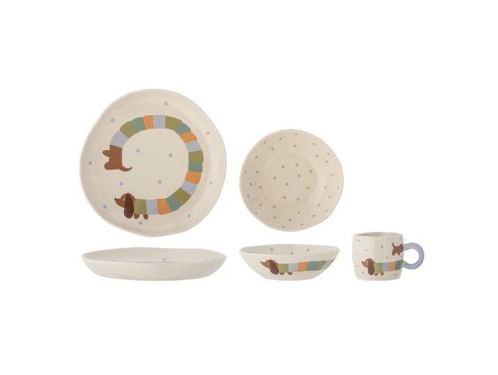 Bloomingville Mini - Charlie Geschirr-Set, mehrfarbig (3-tlg.)