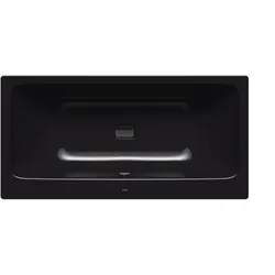 Kaldewei ASYMMETRIC DUO Badewanne, schwarz, 1900x1000 mm, Vollantislip-Emaillierung