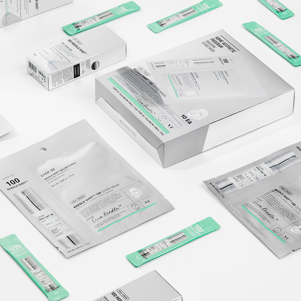 Vt Cosmetics Masque de microneedling Vt Reedle Shot 700 en 2 étapes, 25 g