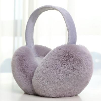 Discount Dollar Deals Fashion Plush Earmuffs Ear Warmer For Women, Collapsible Keep Warm Winter Earflaps grey