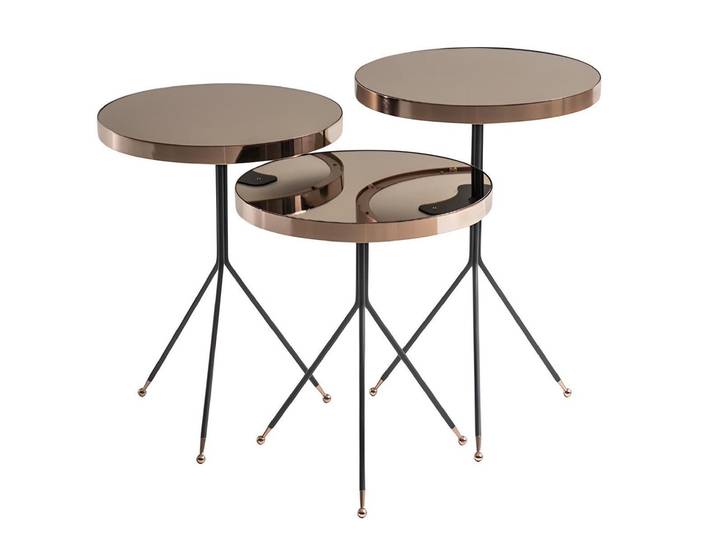 Xlmoebel Beistelltisch Moderner Wohnzimmertisch im zeitlosen Design (3-teilig, 3-St., Maße Beistelltisch 1, Maße Beistelltisch 2, Maße Beistelltisch 3), Made in Europa