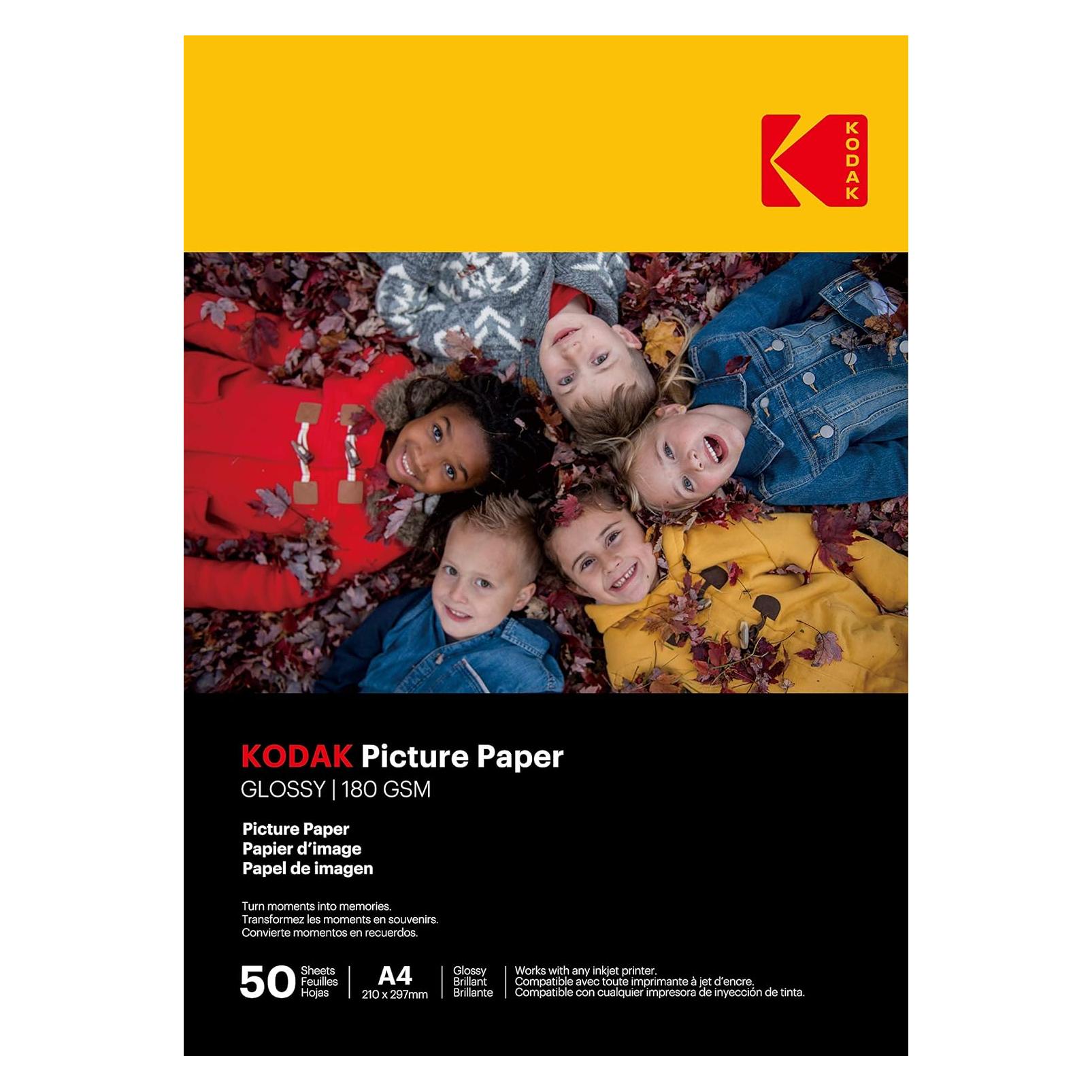 Kodak 180gsm 9.1 mil Glossy A4x50 (180 g/m², A4, 50 Stk.) (9891264)