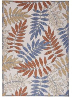 Nourison Aloha Leaf Print Vibrant Indoor/Outdoor Area Rug
