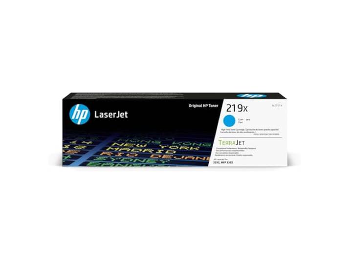 HP 219X originele high-capacity cyaan LaserJet-tonercartridge