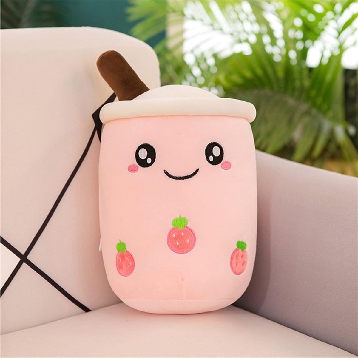 Zachte Boba Bubble Tea Knuffelpop voor Kinderen, 35 cm