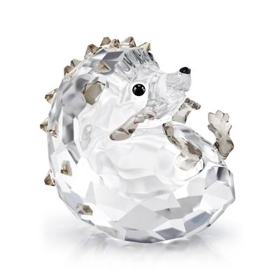 Dekofigur SWAROVSKI "Kristallfigur Sammelfigur IDYLLIA Igel", kristallweiß, grau, schwarz, Dekofiguren, Igel, Swarovski Kristall, Swarovski Kristall