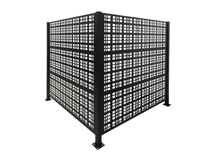Relaxdays Cache-poubelles Square\, 2 Panneaux 120 x 120 cm (H x L)\, Brise-Vue modulaire\, Noir