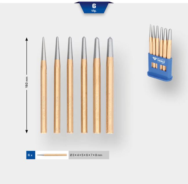 Brilliant Tools Jeu de pointeaux, 6 pcs (BT085080)