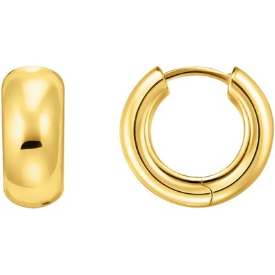 Paar Creolen THOMAS SABO "Schmuck Silber 925 Ohrringe Mini-Chunky-Form", gold (gelbgoldfarben), Ohrringe, Damen, Silber 925 (recycelt)