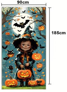 Uplift Treasures Halloween Moon Night Door Cover Haunted House Porch Banner 8