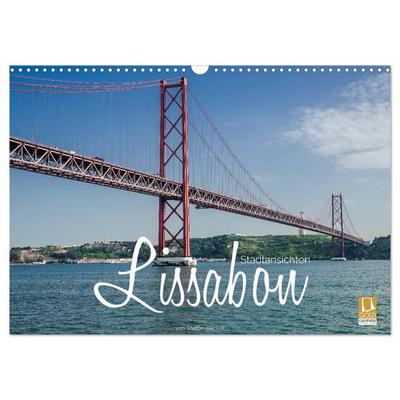 Lissabon Stadtansichten (Wandkalender 2026 DIN A3 quer), CALVENDO Monatskalender