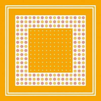 Sovie HOME Tischdecke Missy in Curry-Rot aus Linclass® Airlaid 80 x 80 cm, 1 Stück - Blumen Streifen Punkte Frühling Sommer