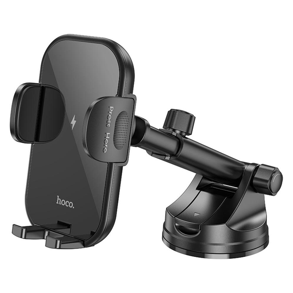 Hoco - Car Holder with Wireless Charging Journey (HW5) - for Dashboard and Windshield, 15W - Black (54132496)