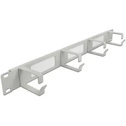 DELOCK 19" Kabelmanagement Bürstenleiste 4 Bügel 1 HE grau