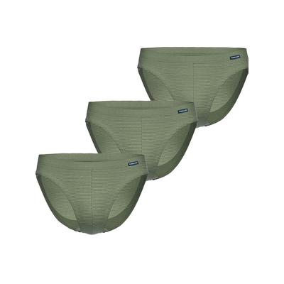 Jazz-Pants Slips AMMANN "3er Pack Jazz Pants Day Classic / Jeans Feinripp", Herren, Gr. 5, grün (forst), Obermaterial: 75% Baumwolle CO. 25% Polyester PES., Unterhosen