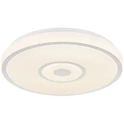 LED Deckenleuchte weiß Deckenlampe Sternenhimmeleffekt Wohnzimmerleuchte rund, Metall, 24W 1400Lm neutralweiß, DxH 38x6,5 cm