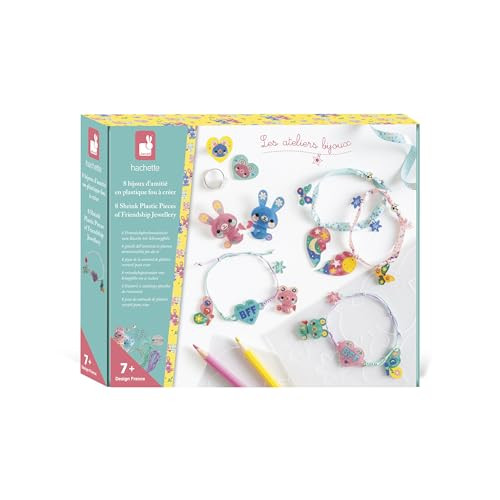 Janod Les Ateliers Bijoux - Creatieve set om zelf sieraden te maken met 8 kunststof onderdelen voor kinderen vanaf 7 jaar