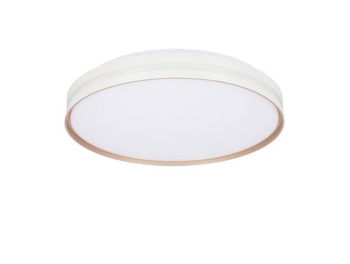 Led-Deckenleuchte Montana, Weiß, Goldfarben, Metall, Kunststoff, rund, 40x7x40 cm, RoHS, Europäischer Sicherheitsstandard, einfach zu transportieren, Lampen & Leuchten, LED Beleuchtung, LED-Deckenleuchten