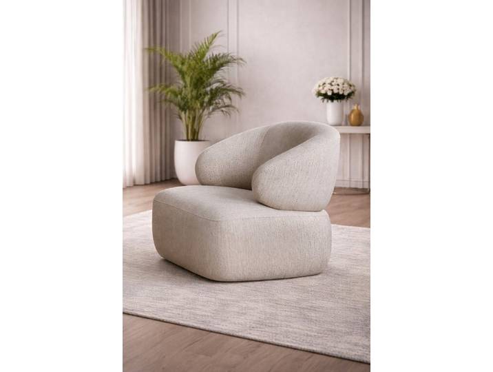JVmoebel Relaxsessel Designer Beiger Einsitzer Wohnzimmersessel Edle Polstermöbel Sessel (1-St), Made in Europa
