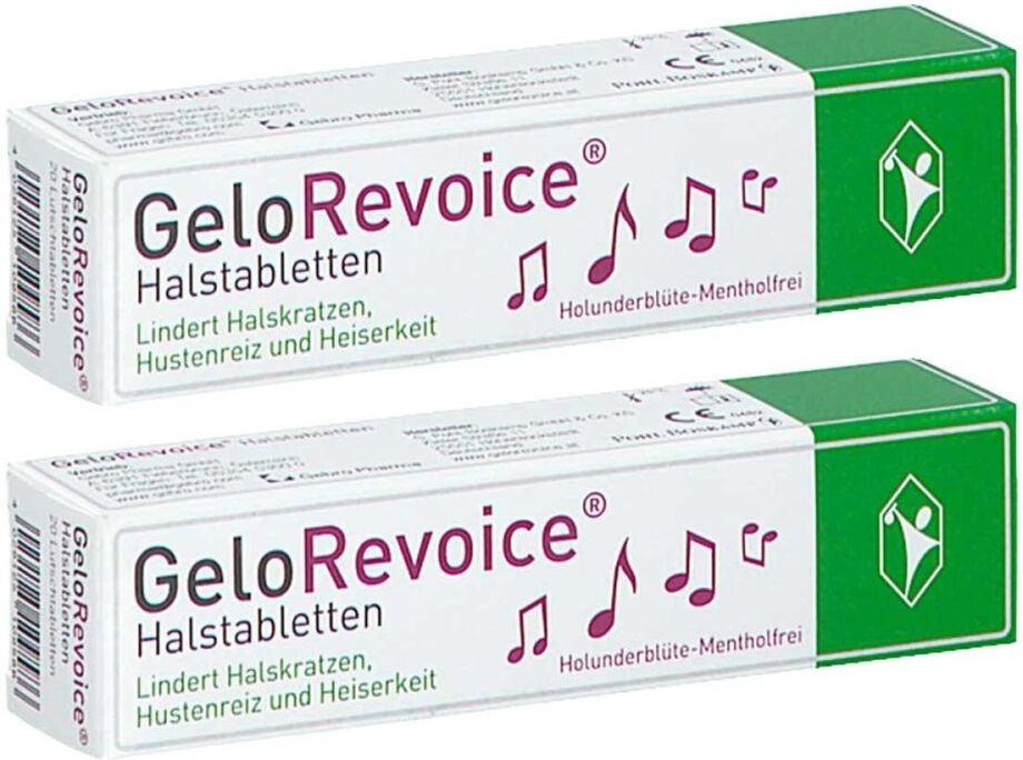 GeloRevoice Halstabletten Holunderblüte Mentholfrei 2x20stk
