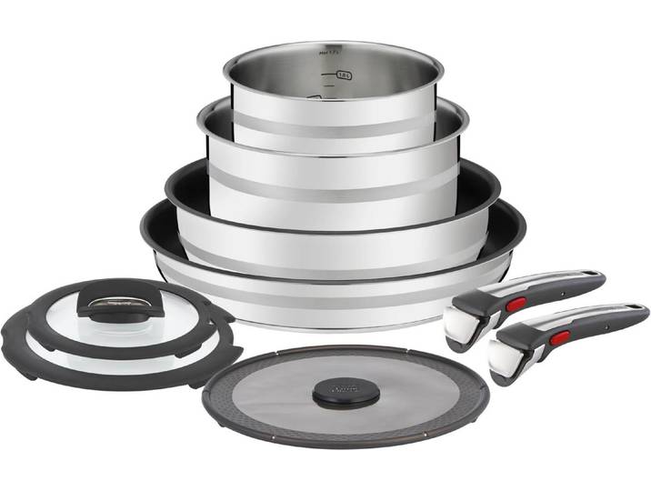 Pfannen-Set TEFAL Jamie Oliver Ingenio 9-teilig , schwarz, Ø:28cm, Pfannen, Pfannen-Set