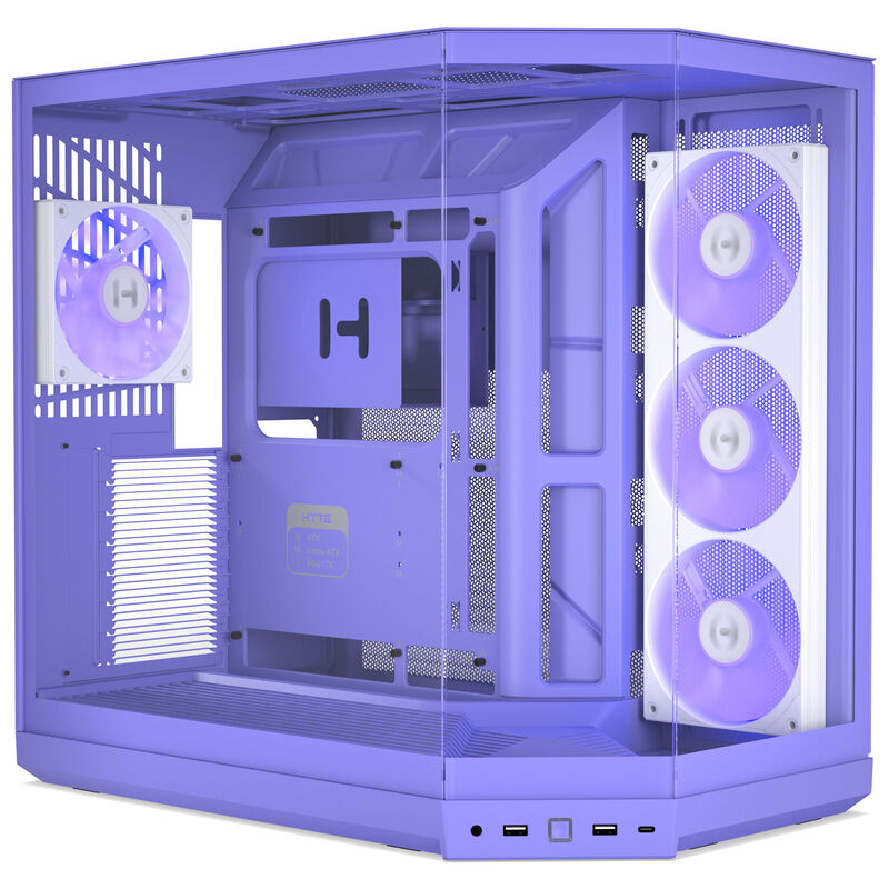 HYTE Y50 Midi-Tower PC-Gehäuse, E-ATX, Tempered Glass - Taro Milk