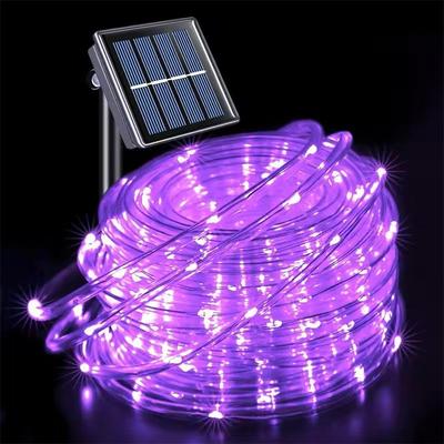 Uplift Treasures Solar Tube Rope String Lights For Outdoor Decor purple 22 M 200 Leds