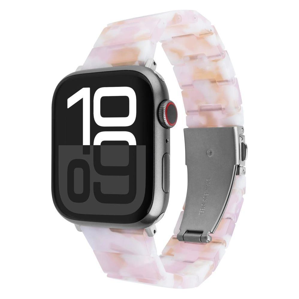 Fixed Pasek z żywicy Resin Pasek do zegarka Apple Watch 38/40/41 mm, Candy Pink (epoxy resin, Harz, Resin) (FIXREST-436-CP)
