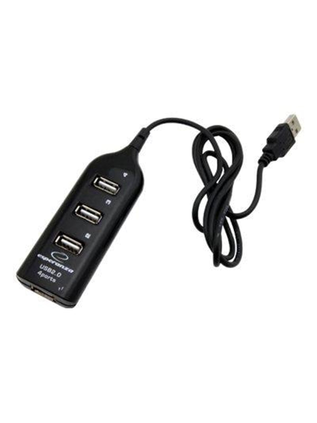Esperanza EA116 USB-Hubs - USB 2.0 - 4 - Schwarz