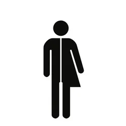 Piktogramm WC Unisex (Divers), Kunststoff, 160x160 mm