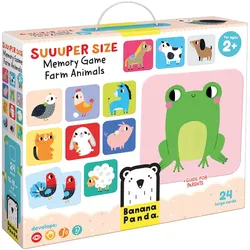 Banana Panda Suuuper Size Memory Game Farm Animals 2+ (Englisch, 2 - 4 Spieler)