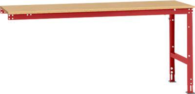 Manuflex Ansatztisch UNIVERSAL Standard, 2000 x 800 mm, Multiplex natur, rubinrot