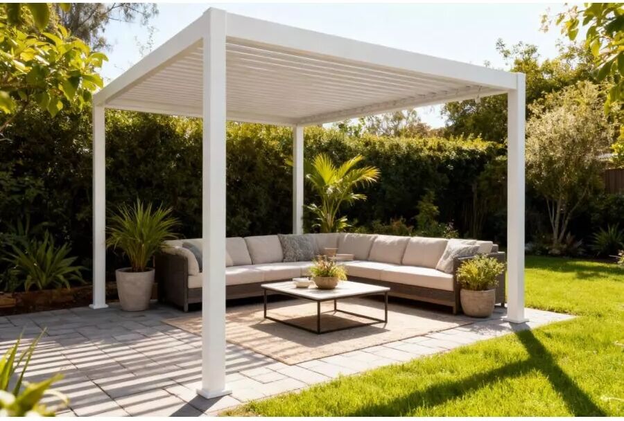 EuroGarden PERGOLA ATENA 3X3X2.5H BIANCA BIOCLIMATICA